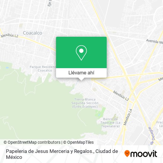 Mapa de Papeleria de Jesus Merceria y Regalos.