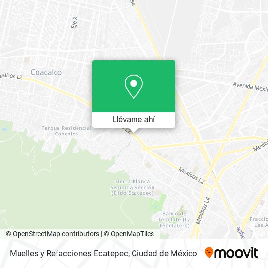 Mapa de Muelles y Refacciones Ecatepec