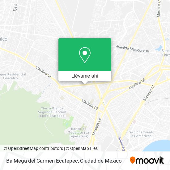 Mapa de Ba Mega del Carmen Ecatepec