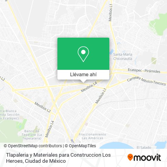 Mapa de Tlapaleria y Materiales para Construccion Los Heroes