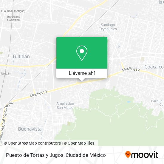 Mapa de Puesto de Tortas y Jugos