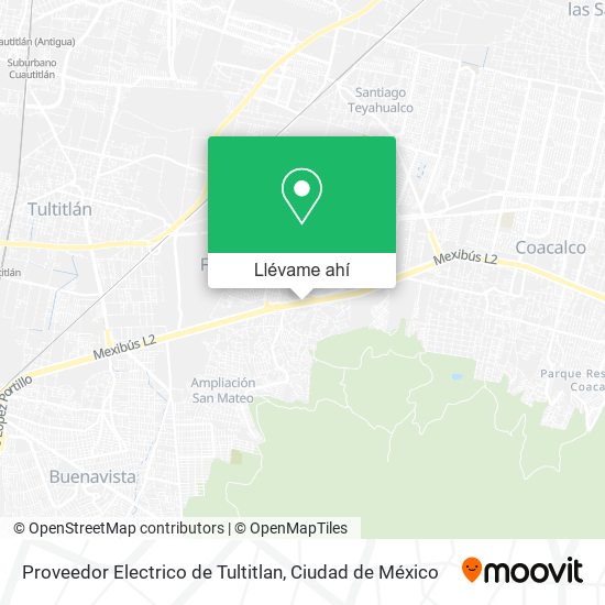 Mapa de Proveedor Electrico de Tultitlan