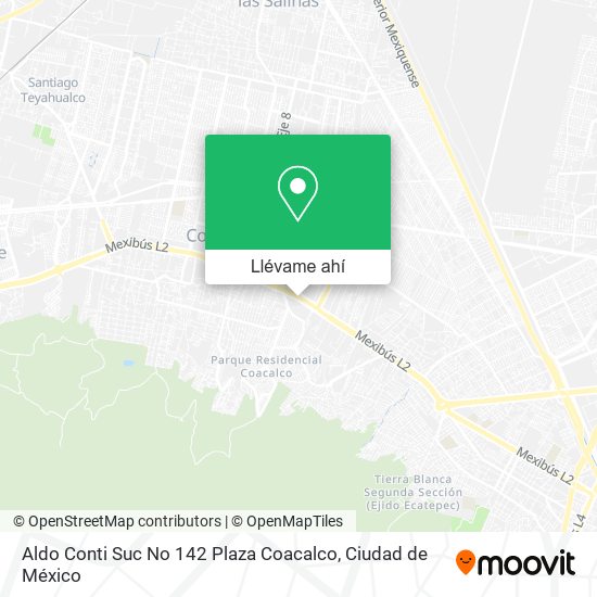 Mapa de Aldo Conti Suc No 142 Plaza Coacalco