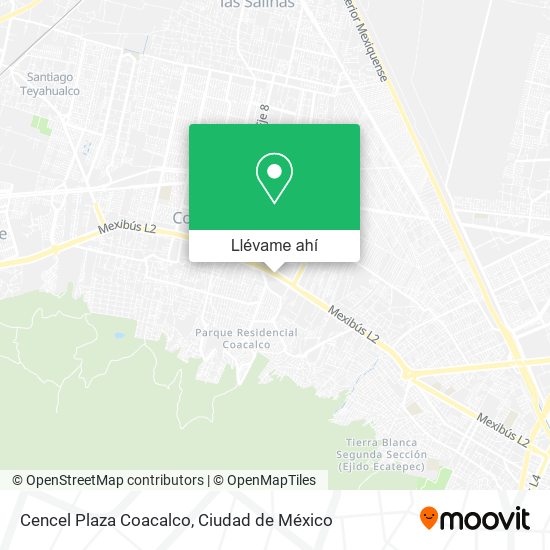 Mapa de Cencel Plaza Coacalco