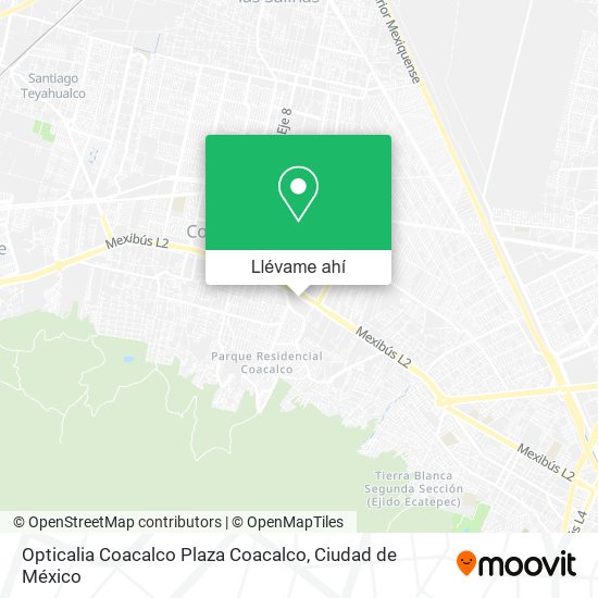 Mapa de Opticalia Coacalco Plaza Coacalco