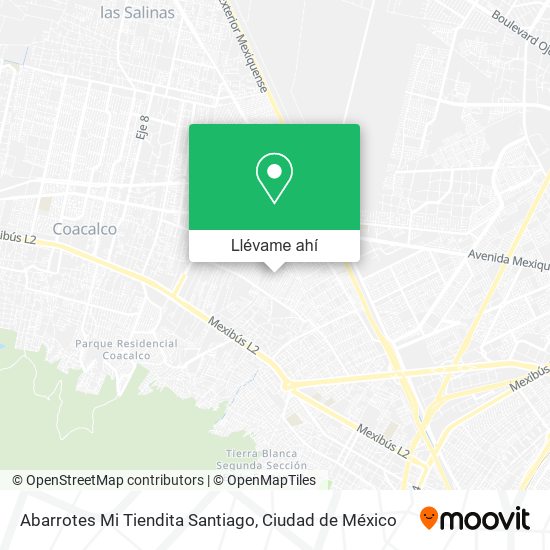 Mapa de Abarrotes Mi Tiendita Santiago