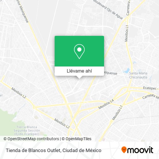 Mapa de Tienda de Blancos Outlet