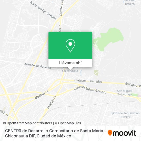 Mapa de CENTR0 de Desarrollo Comunitario de Santa Maria Chiconautla DIF