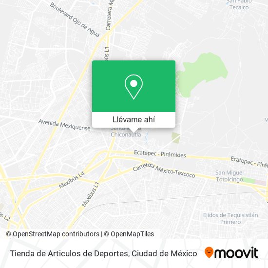 Mapa de Tienda de Articulos de Deportes