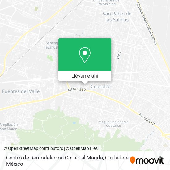 Mapa de Centro de Remodelacion Corporal Magda