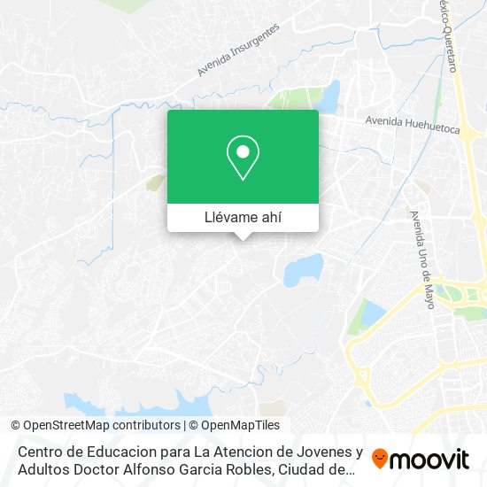 Mapa de Centro de Educacion para La Atencion de Jovenes y Adultos Doctor Alfonso Garcia Robles