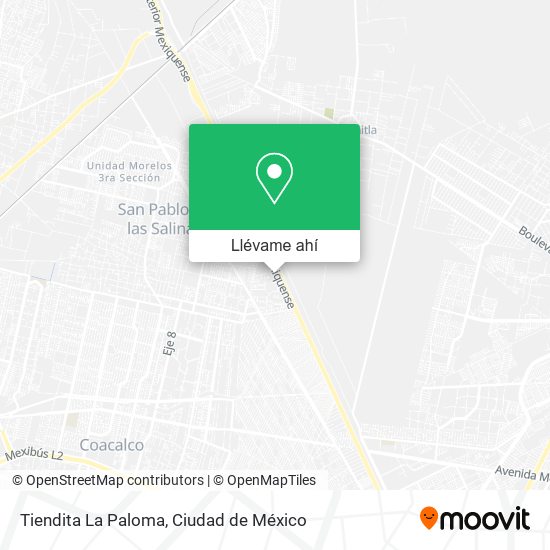 Mapa de Tiendita La Paloma