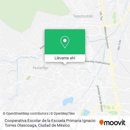 Mapa de Cooperativa Escolar de la Escuela Primaria Ignacio Torres Olascoaga