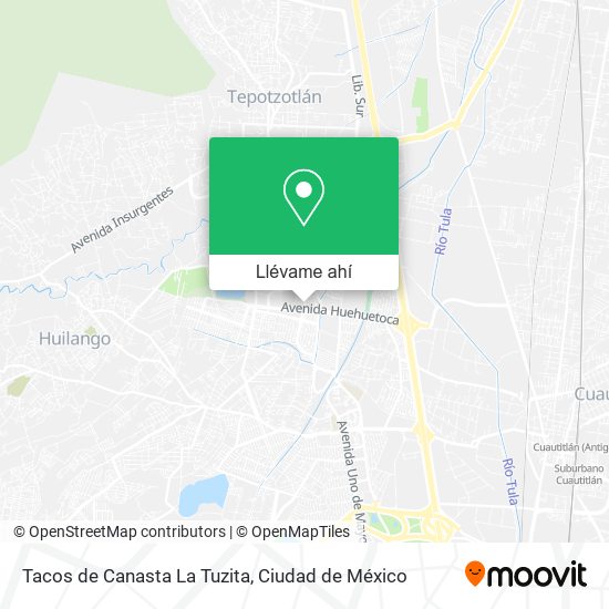 Mapa de Tacos de Canasta La Tuzita