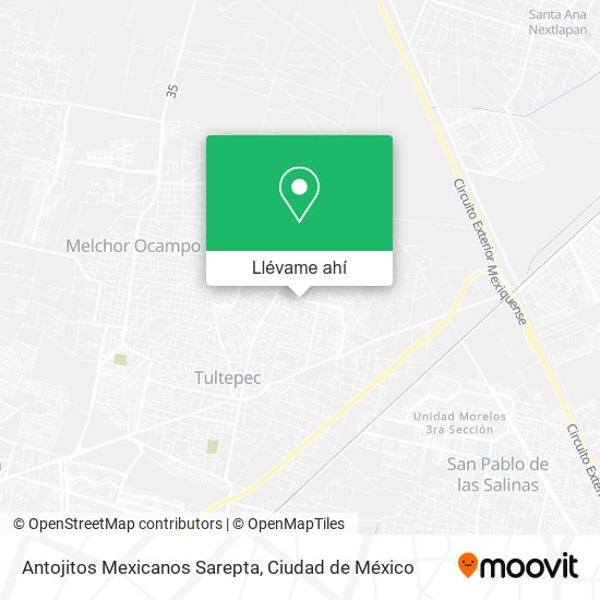 Mapa de Antojitos Mexicanos Sarepta