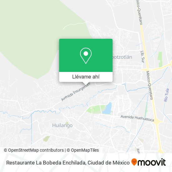 Mapa de Restaurante La Bobeda Enchilada