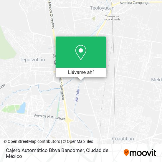 Mapa de Cajero Automático Bbva Bancomer