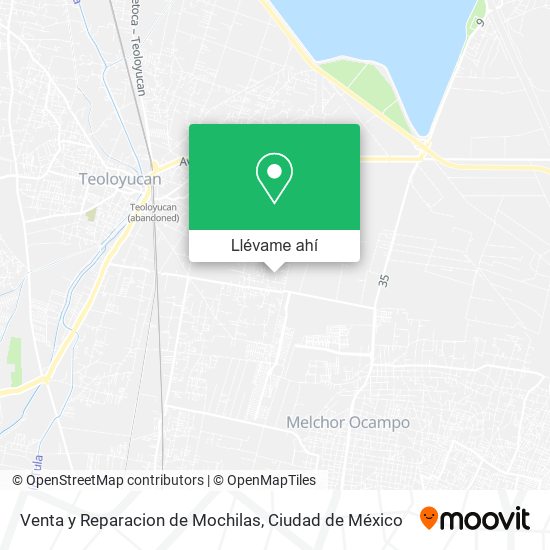 Mapa de Venta y Reparacion de Mochilas