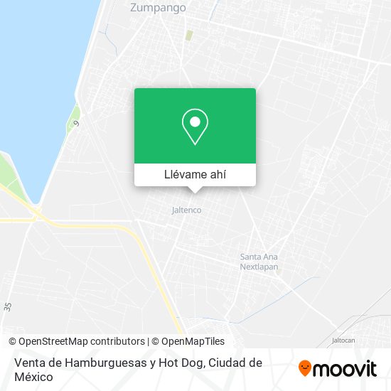 Mapa de Venta de Hamburguesas y Hot Dog