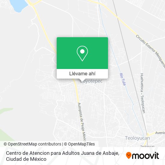 Mapa de Centro de Atencion para Adultos Juana de Asbaje