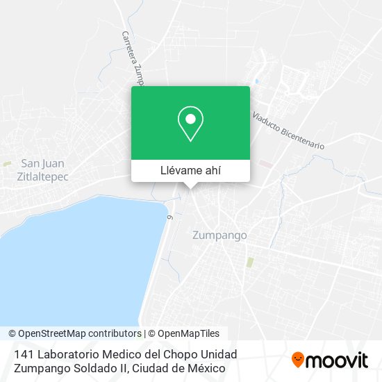 Mapa de 141 Laboratorio Medico del Chopo Unidad Zumpango Soldado II