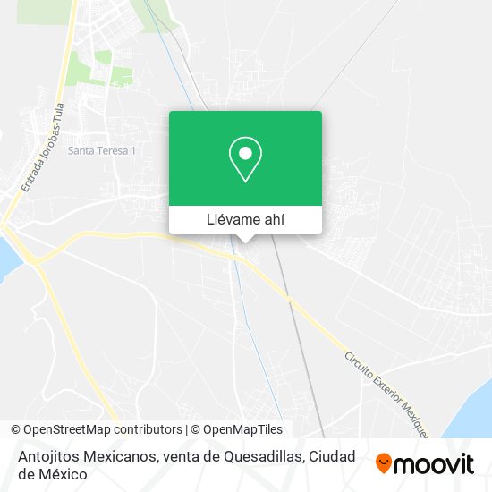 Mapa de Antojitos Mexicanos, venta de Quesadillas