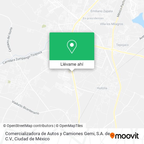 Mapa de Comercializadora de Autos y Camiones Gemi, S.A. de C.V.