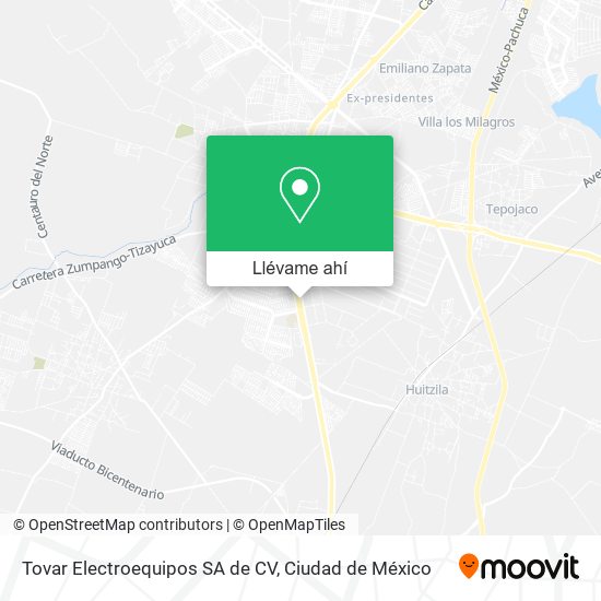 Mapa de Tovar Electroequipos SA de CV