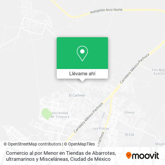 Mapa de Comercio al por Menor en Tiendas de Abarrotes, ultramarinos y Misceláneas