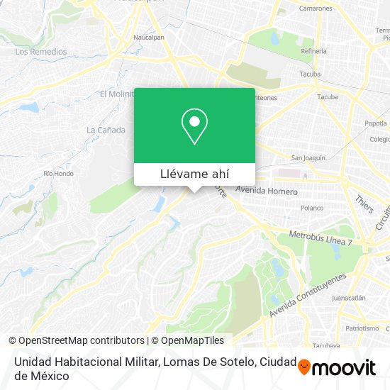 Mapa de Unidad Habitacional Militar, Lomas De Sotelo