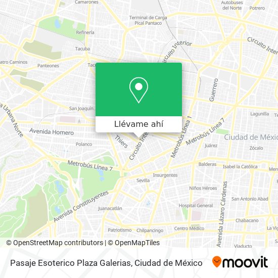 Mapa de Pasaje Esoterico Plaza Galerias