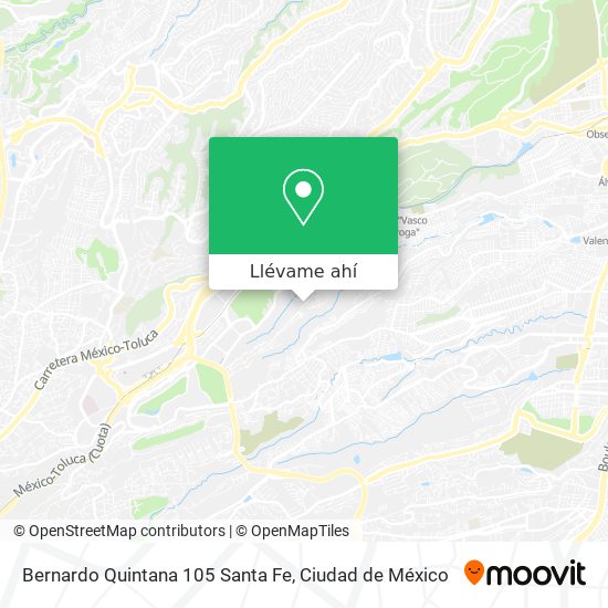 Mapa de Bernardo Quintana 105 Santa Fe