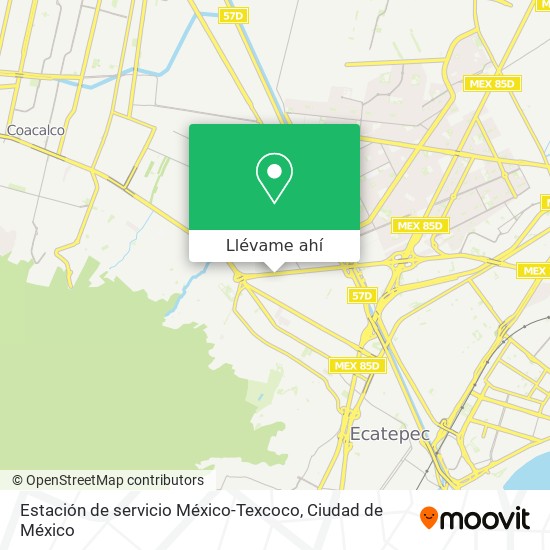 Mapa de Estación de servicio México-Texcoco
