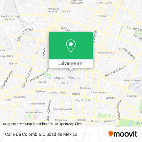 Mapa de Calle De Colombia