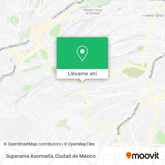 Cómo llegar a Superama Axomiatla en Huixquilucan en Autobús o Metro?