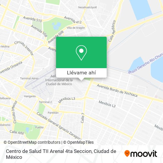 Mapa de Centro de Salud TII Arenal 4ta Seccion