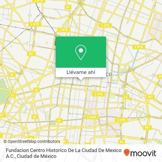 Mapa de Fundacion Centro Historico De La Ciudad De Mexico A.C.