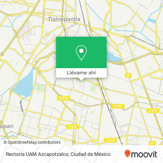 Mapa de Rectoría UAM Azcapotzalco