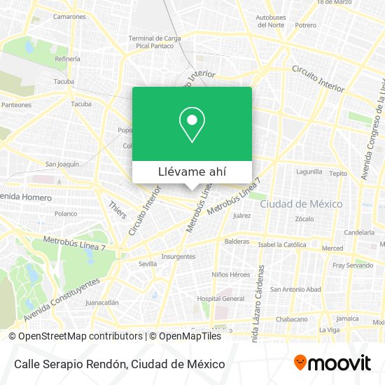 Mapa de Calle Serapio Rendón