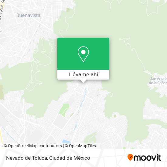 Mapa de Nevado de Toluca