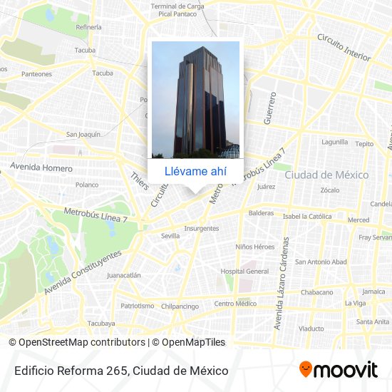 Mapa de Edificio Reforma 265