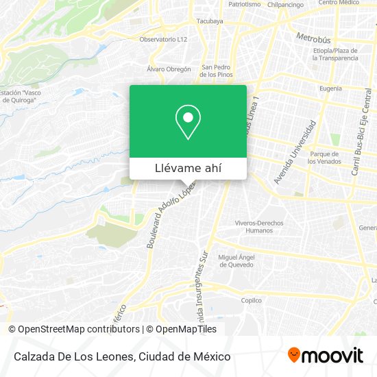 Mapa de Calzada De Los Leones