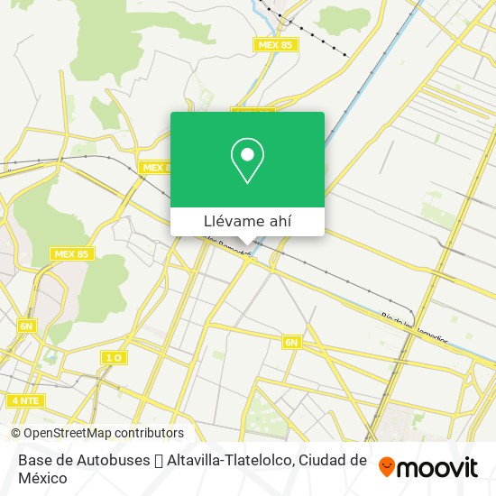 Mapa de Base de Autobuses  Altavilla-Tlatelolco