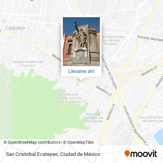 Mapa de San Cristobal Ecatepec