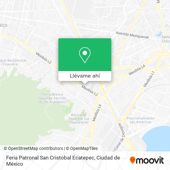 Mapa de Feria Patronal San Cristobal Ecatepec