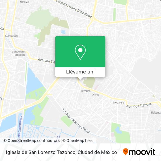 Mapa de Iglesia de San Lorenzo Tezonco