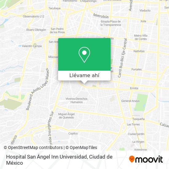 Mapa de Hospital San Ángel Inn Universidad