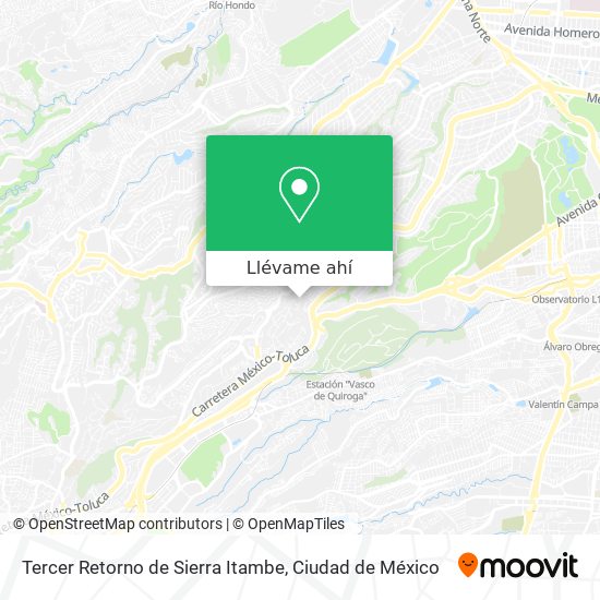 Mapa de Tercer Retorno de Sierra Itambe