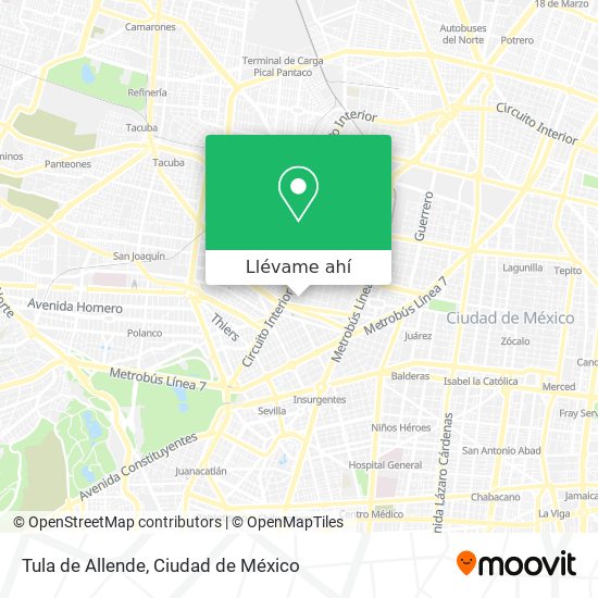 Mapa de Tula de Allende