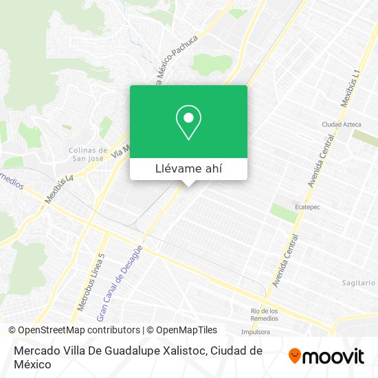 Mapa de Mercado Villa De Guadalupe Xalistoc